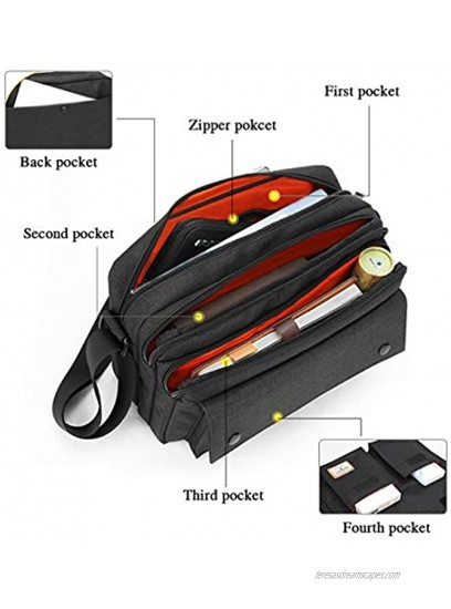 BAIGIO Canvas Crossbody Messenger Bag for Men Small Casual Satchel Shoulder Bag for Work School Daily Use