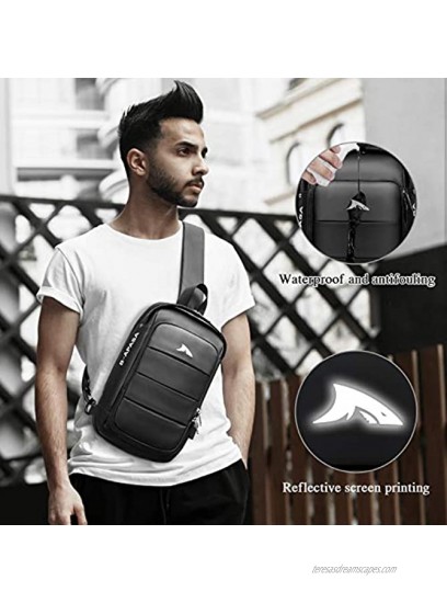 BAIGIO Crossbody Chest Sling Backpack Waterproof Casual Daypack Lightweight Shoulder Pack for Men