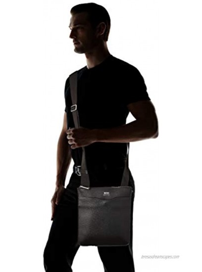BOSS Men's Signature s Zip Env Shoulder Bag Black