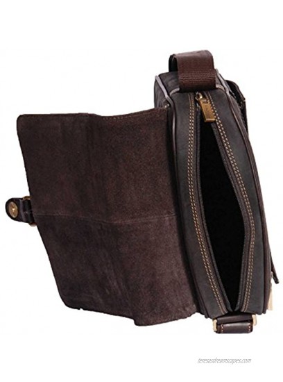 Gents Real Leather Messenger Bag A110 Brown Shoulder ipad Organiser Vintage Man Bag
