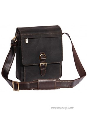 Gents Real Leather Messenger Bag A110 Brown Shoulder ipad Organiser Vintage Man Bag
