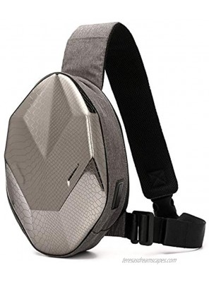 Lixada Sling Bag with USB Charging Port Crossbody Bag Shoulder Backpack Waterproof Travel Chest Bag Casual Daypack