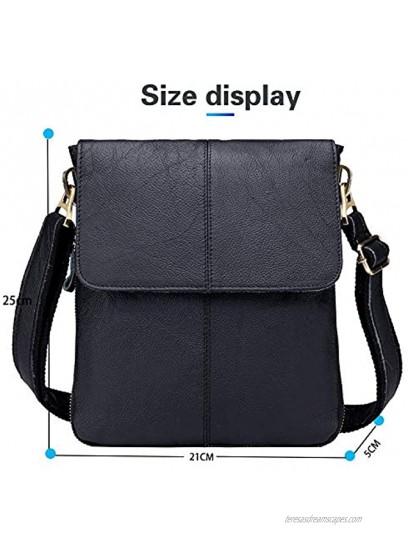 MANNUOSI Shoulder Bag Mens Leather Shoulder Bag For Men Messenger Bag Genuine Leather Handbag Casual Business Handbag