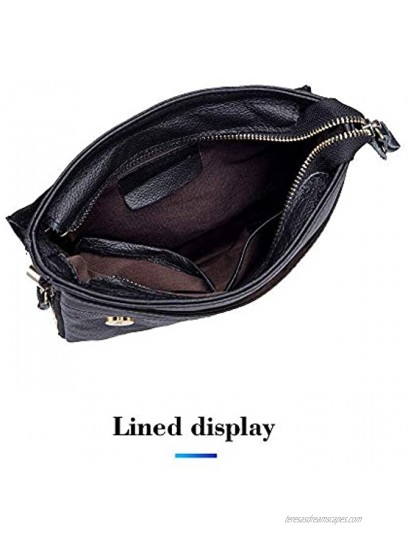 MANNUOSI Shoulder Bag Mens Leather Shoulder Bag For Men Messenger Bag Genuine Leather Handbag Casual Business Handbag