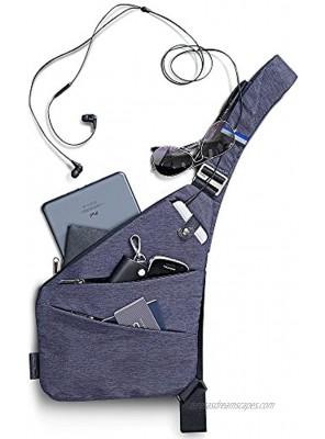 NIID-FINO Chest Bag Multipurpose Slim Backpack Waterproof Sling Shoulder Crossbody Bag Fits Right or Left Handed