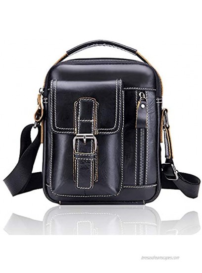 NIYUTA Men's Shoulder Casual Business First layer cowhide Motion Cross-Body Bags handbag UK1007