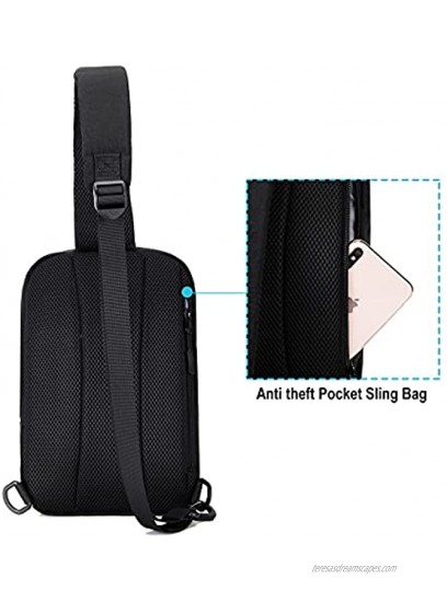 OSOCE Sling Chest Anti theft Crossbody bag for Men Women Lightweight Business Office Travel Hiking Fishing Cycling Camping Backpack Bags Casual Daypack