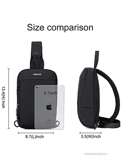 OSOCE Sling Chest Anti theft Crossbody bag for Men Women Lightweight Business Office Travel Hiking Fishing Cycling Camping Backpack Bags Casual Daypack