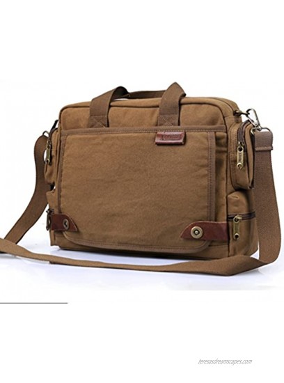 Outdoor Peak Mens canvas bag work travel Briefcase Laptop Satchel Shoulder Messenger Bag for 14 inch Laptop colour 2