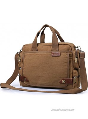 Outdoor Peak Mens canvas bag work travel Briefcase Laptop Satchel Shoulder Messenger Bag for 14 inch Laptop colour 2