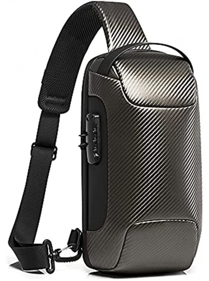 OZUKO Sling Bag for Men Women Anti-Theft Chest Bag Waterproof Casual Business Shoulder Crossbody Backpack with USB Charging Port