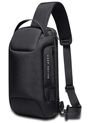 Sling Bags for Men Chest Shoulder Cross Body Backpack with USB Charging Port Fit for 7.9" iPad Water Resistant Lightweight Anti Theft Password Lock for Outdoor Travel
