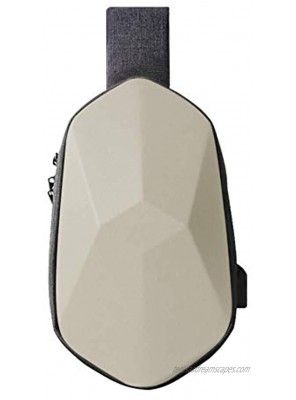 TAJEZZO Sling Bag Corssbody Backpack Shoulder Bag Leather Waterproof Lightweight Chest Bag with USB Charging Port Shockproof Anti-theft Design for Men Women