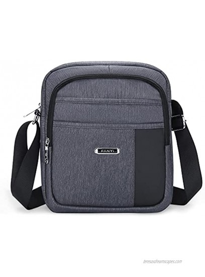 UBORSE Men's Shoulder Bag Small Canvas Messenger Bag Waterproof Crossbody Satchel Bag for Business Commuter Work School Travel