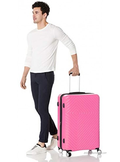 Basics Geometric Luggage 2 piece Set 55cm 78cm Pink