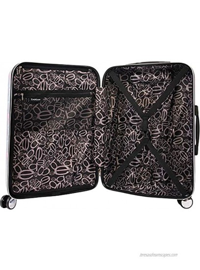 BEBE Women's Tina 3pc Spinner Suitcase Set Blue Pink Lily One Size