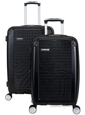 Ben Sherman Norwich Luggage Collection Lightweight Hardside Pet Expandable 8-Wheel Spinner Travel Suitcase Bag Midnight Black 2-Piece Set 20" 24"