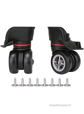 Black Small Swivel Luggage Suitcase Weels Caster Wheels Replacement Set of 2 W042 3.93x3.85x1.92Inch