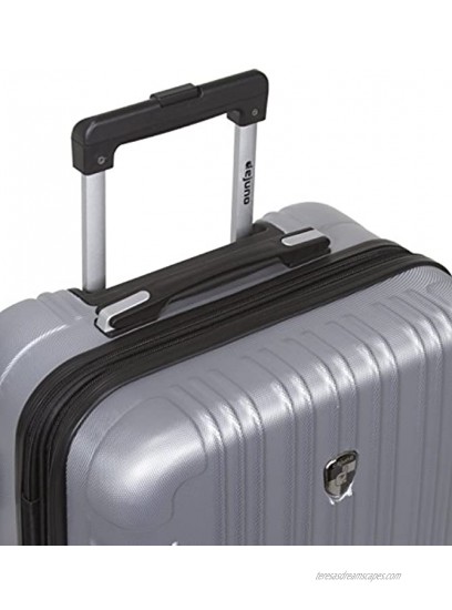 Dejuno Atlas 3-piece Hardside Spinner Tsa Combination Lock Luggage Set-Silver One Size