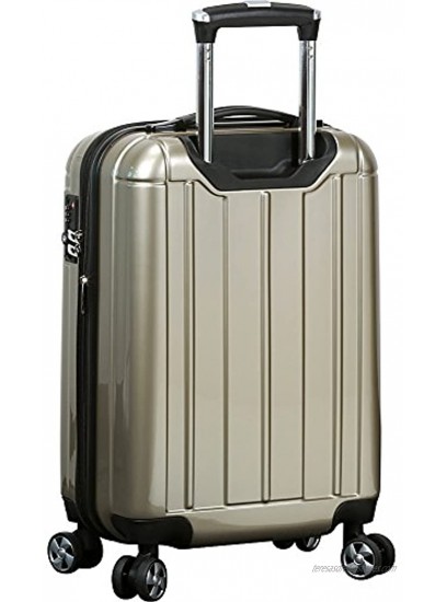 Dejuno Contour 3-Piece Hardside Spinner Luggage Set with TSA Lock Champagne One Size