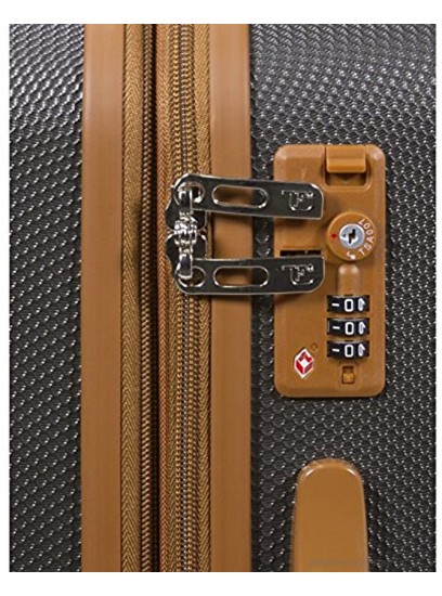 Dejuno Legion New Generation 3-pc Hardside Spinner TSA Combination Lock Luggage Set Charcoal