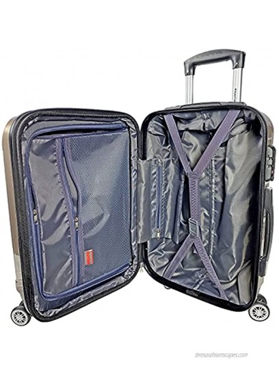 Dejuno Titan Jumbo Hardside 3-PC Spinner Luggage Set with TSA Lock Burgundy One Size