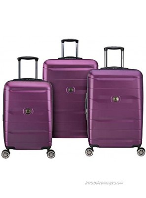DELSEY Paris Comete 2.0 Hardside Expandable Luggage with Spinner Wheels Purple 3-Piece Set 21 24 28