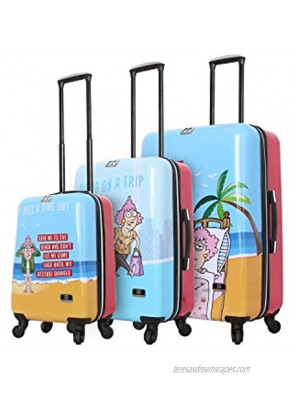 HALINA Aunty Acid Trip 3 Piece Set Luggage Multicolor One Size