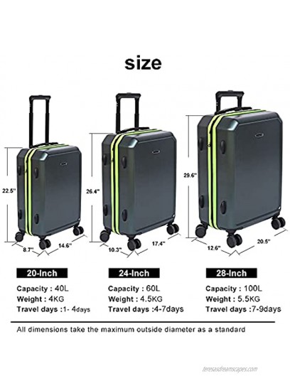 Hardside Luggage with Spinner Wheels Expandable Suitcase Set TSA Approved Carry On