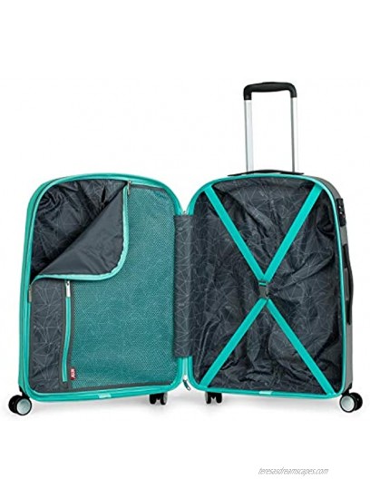 Jaslen Luggage Set Turquoise Aguamarina Plata 77 centimeters