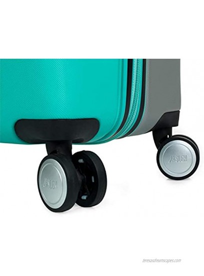 Jaslen Luggage Set Turquoise Aguamarina Plata 77 centimeters