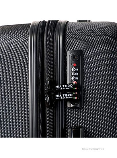 Mia Toro Baggi Hardside Spinner Luggage 3 Piece Set Silver One Size