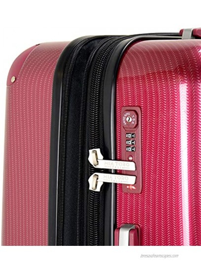 Mia Toro Como Hard Side Spinner Luggage 3pc Set Wine One Size
