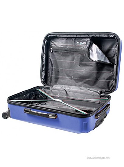 Mia Toro Crosetti Hardside Spinner 3 Piece Set Luggage Blue One Size