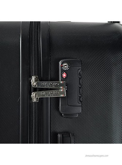 Mia Toro Ibeido Italy Hardside Spinner Luggage 3 Piece Set 20 24 28 Silver One Size