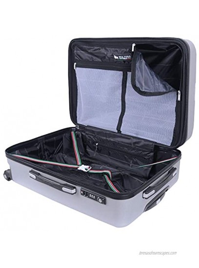 Mia Toro Italy Accadia Hardside Spinner Luggage 3 Piece Set Black One Size