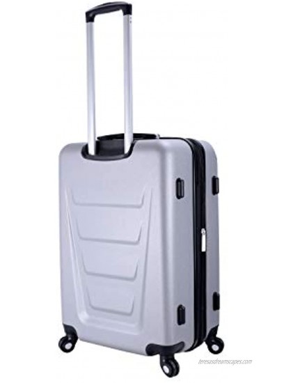 Mia Toro Italy Accadia Hardside Spinner Luggage 3 Piece Set Titanium One Size