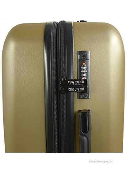 Mia Toro Italy Acri Hardside Spinner Luggage 3pc Set Gold One Size