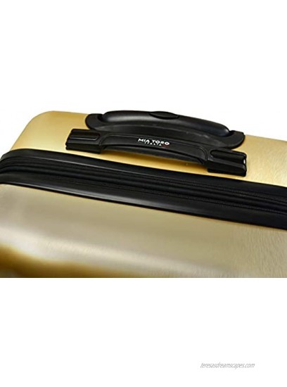 Mia Toro Italy Acri Hardside Spinner Luggage 3pc Set Gold One Size