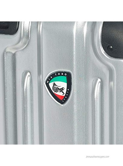 Mia Toro Italy Alluminio Polish Hardside Spinner Luggage 3pc Set Blue One Size