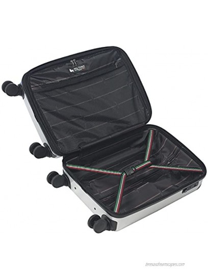 Mia Toro Italy Alluminio Polish Hardside Spinner Luggage 3pc Set Red One Size
