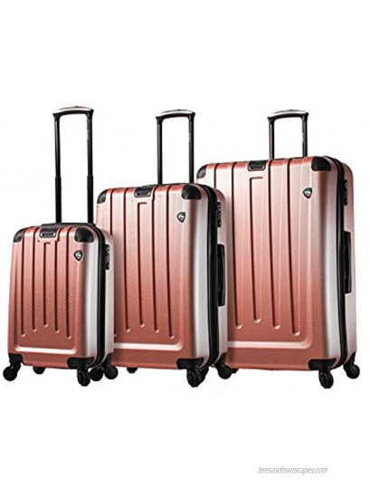 Mia Toro Italy Catena Hardside Spinner Luggage 3 Piece Set Burgundy One Size