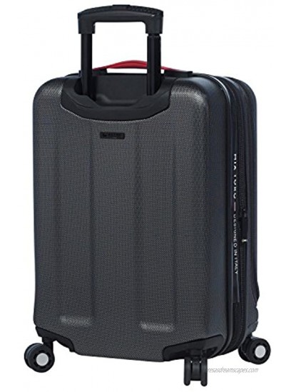 Mia Toro Italy Esotico Hardside Spinner Luggage 3 Piece Set Red One Size