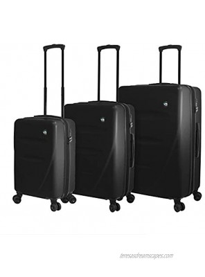 Mia Toro Italy Fassa Hardside Spinner Luggage 3 Piece Set Black One Size