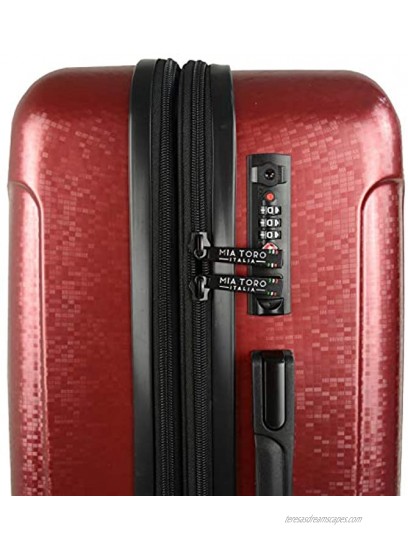 Mia Toro Italy Manta Hardside Spinner Luggage 3pc Set Black One Size