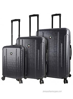 Mia Toro Italy Manta Hardside Spinner Luggage 3pc Set Black One Size