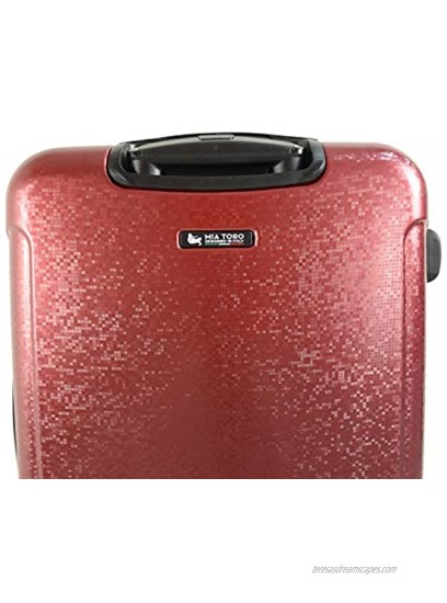 Mia Toro Italy Manta Hardside Spinner Luggage 3pc Set Burgundy One Size