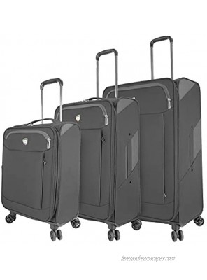 Mia Toro Italy Marano Softside Spinner Luggage 3pc Set Gray One Size