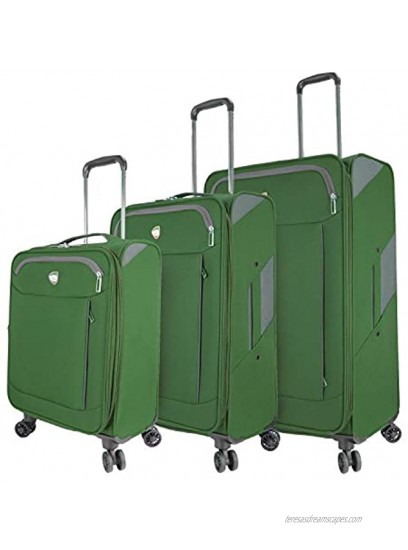 Mia Toro Italy Marano Softside Spinner Luggage 3pc Set Green One Size
