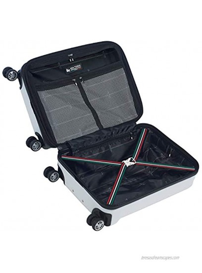 Mia Toro Italy Moda Hardside Spinner Luggage 3 Piece Set White One Size